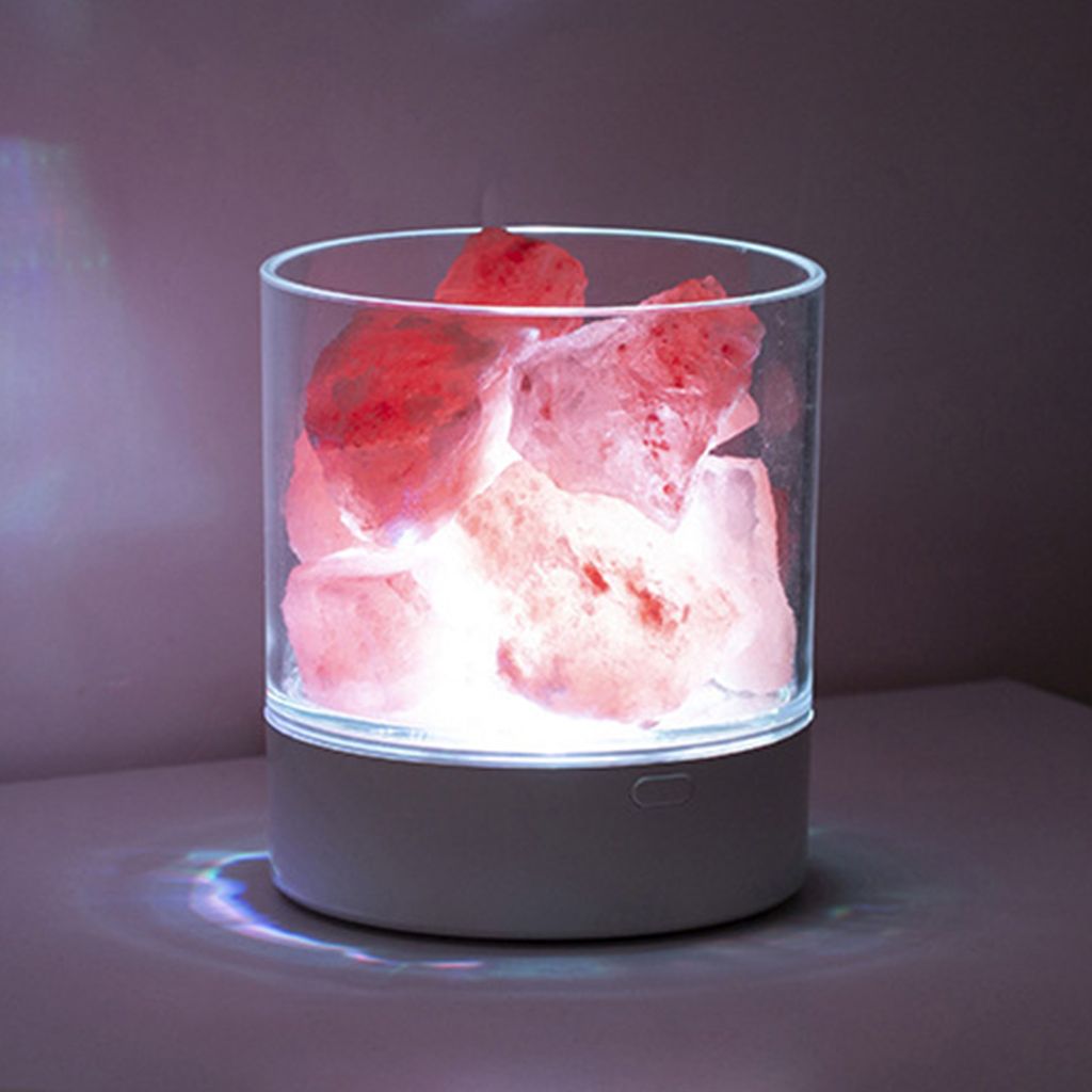 Sůl kámen noční světlo 7 barev LED Rock Crystal Lamp Obrázek produktu 12