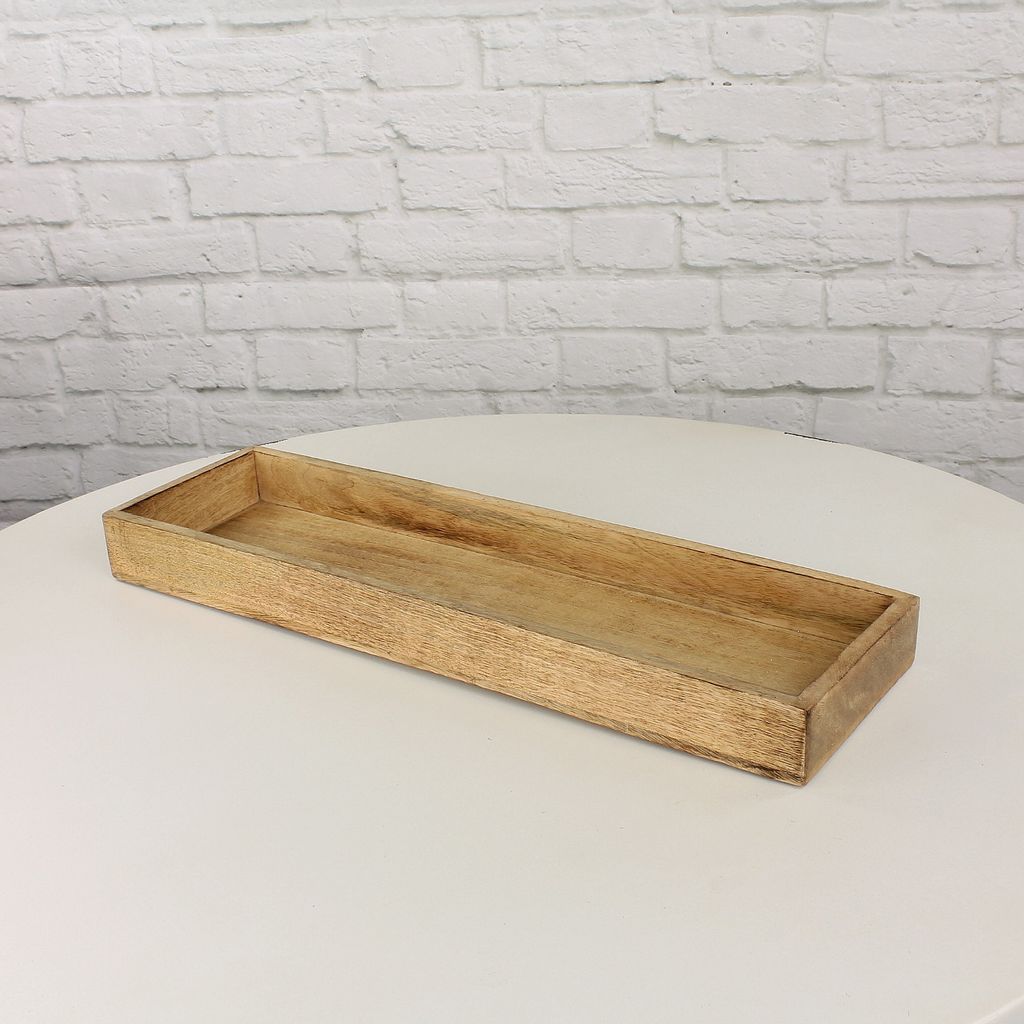 Holzschale Holzmolle Holz-Tablett massiv schwer robust 60x14 cm inkl Versand 