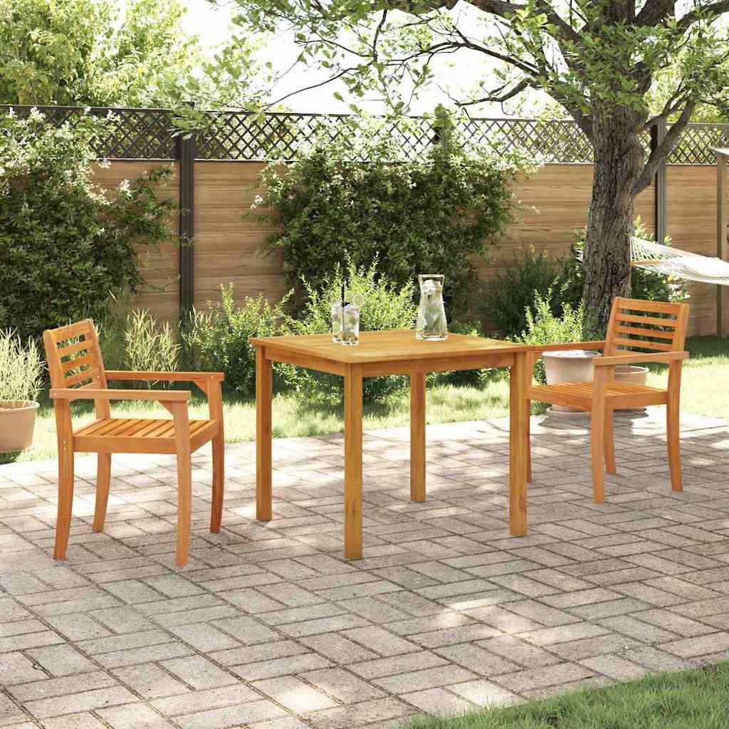 Maison Exclusive - Garten Essgruppe 3 pcs Braun Massivholz Akazie