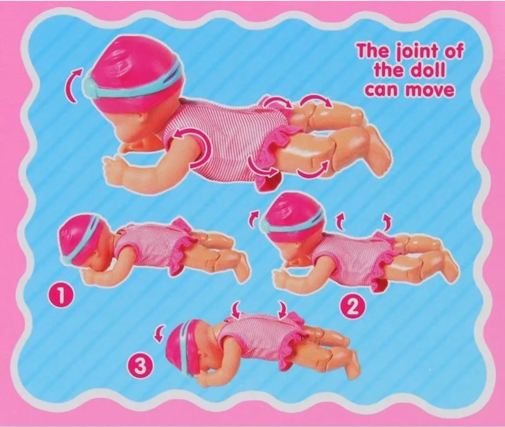 Poupée de bain flottante et interactive - Modèle étanche sans piles - 10