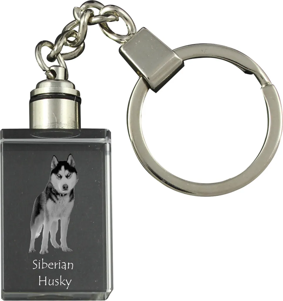 WEVENI Portachiavi In Acrilico Con Cane Siberiano Husky Alla Moda