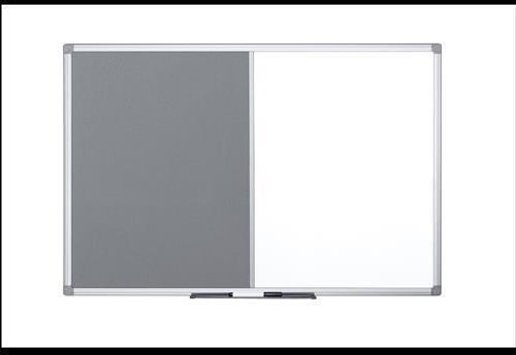 Bi-Office Maya Kombitafel Grau Filz/Magnetisch, 150x120cm