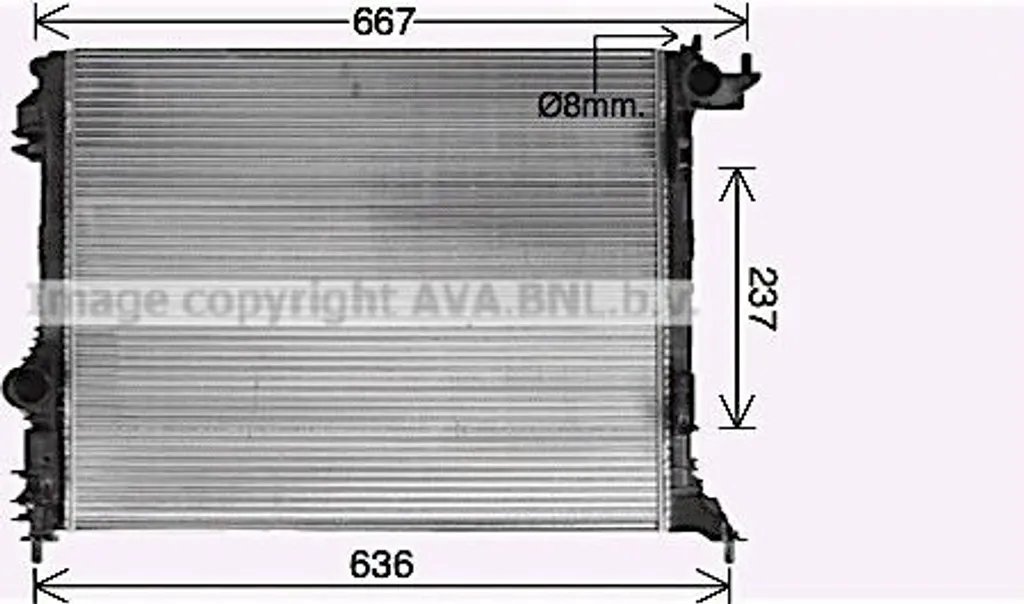 Radiateur de refroidissement PRASCO RT2645 en aluminium haute performance