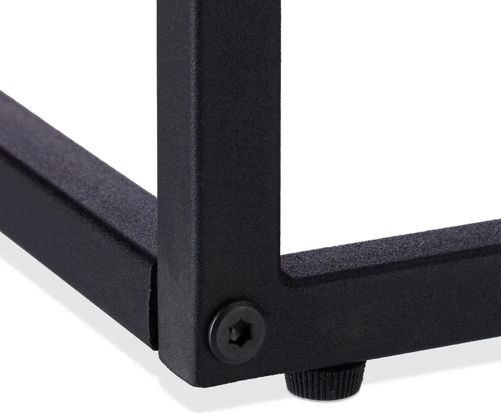 Table d'appoint noire avec base en métal robuste - Modèle LOFT-22
