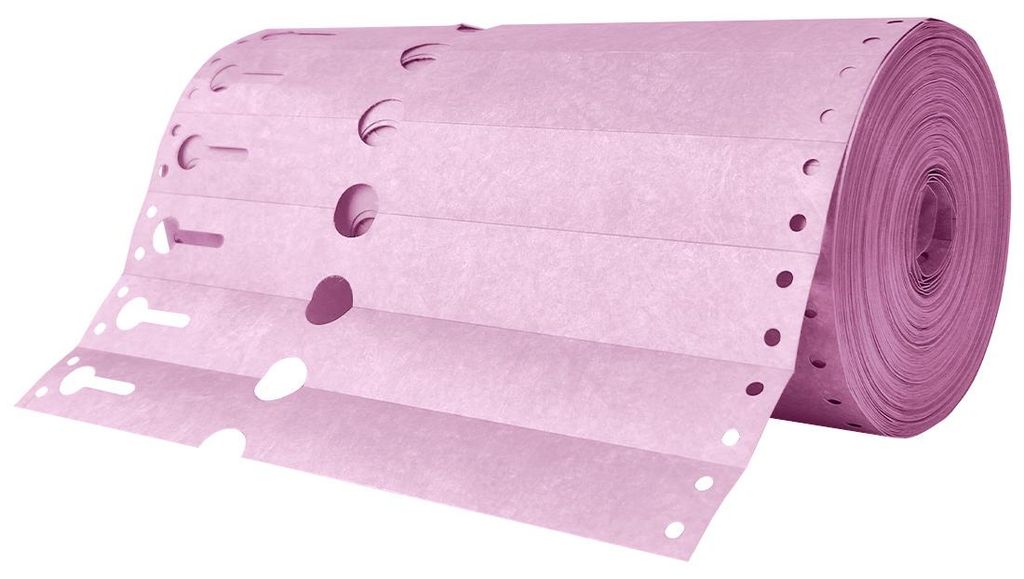 CombiCraft Rolle Tyvek Schlaufenetiketten Rosa 220x25mm - 1000 Etiketten pro Rolle
