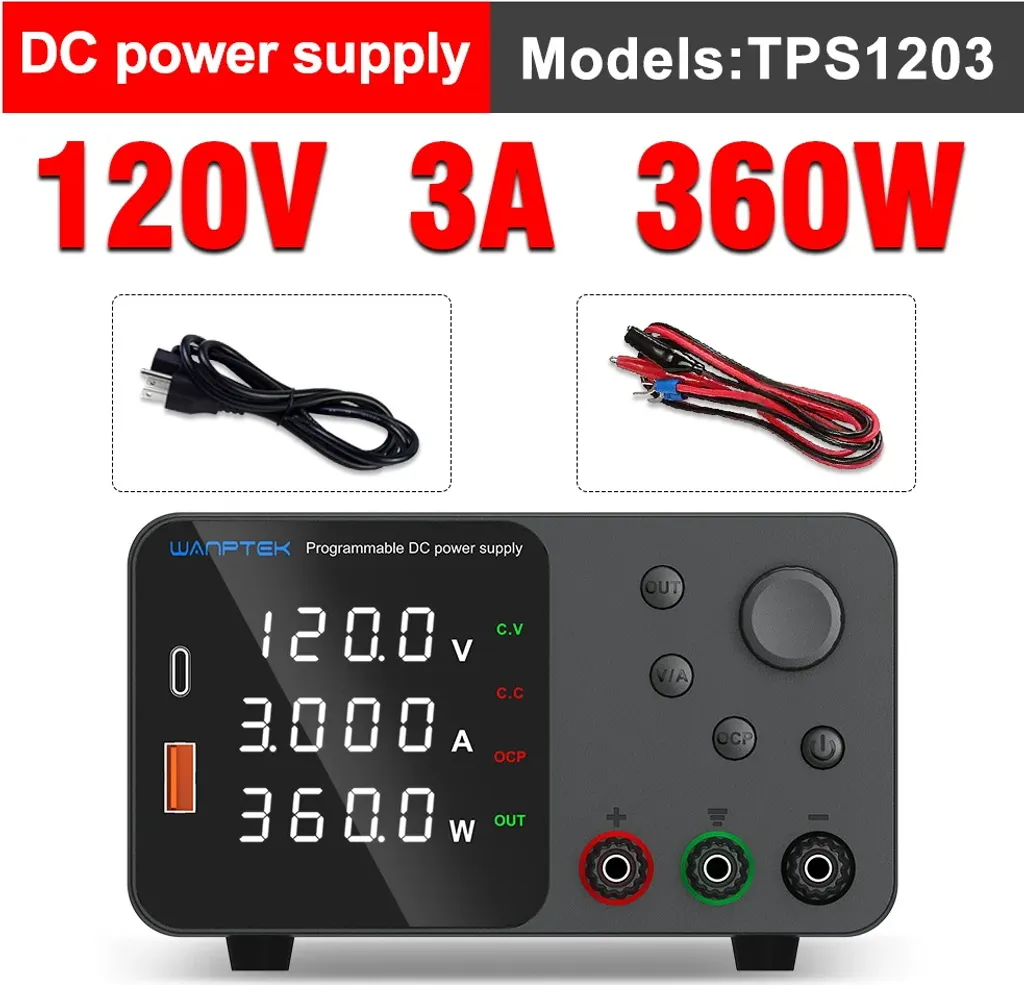 Alimentation DC Wanptek TPS1203 Variable 120V 3A Haute Précision - 2