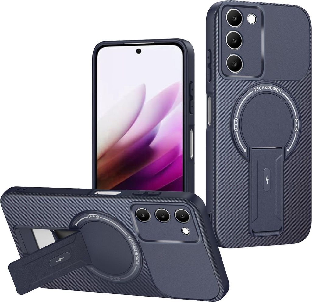 Hülle für Xiaomi Redmi 15 4G Magnetisch Carbonfaser Design Produktbild 