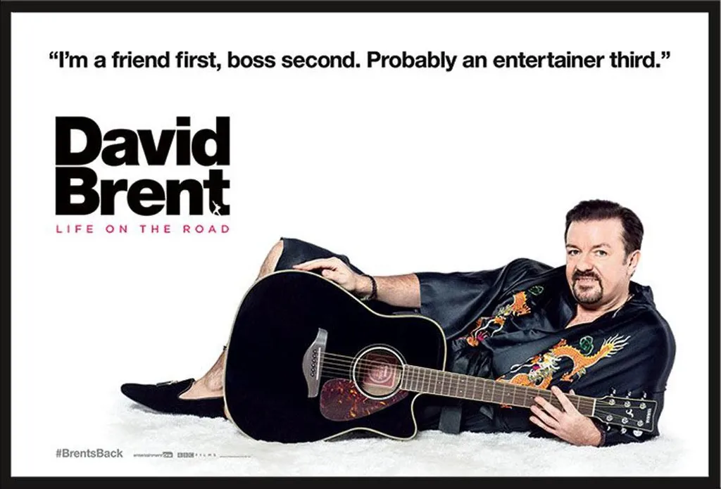 David Brent Affiche Life On The Road + Cadre Shinsuke® Maxi Noir 61x91