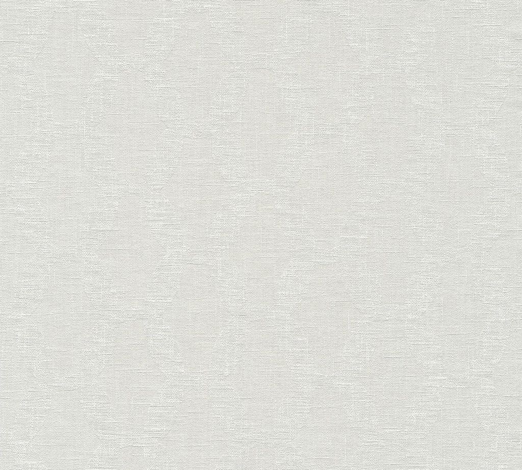 A.S. Création geometrische Tapete Linen Style Vliestapete grau beige weiß 10,05 m x 0,53 m