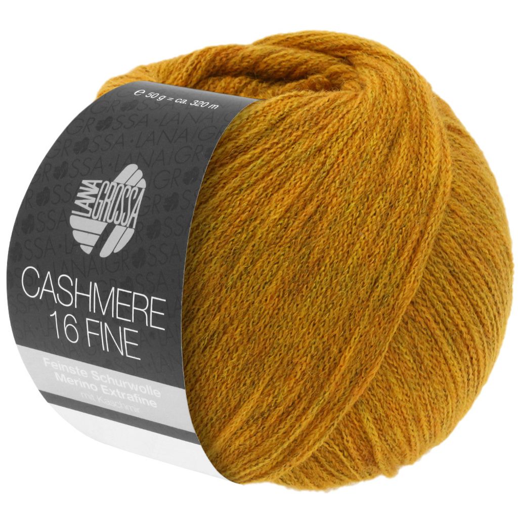 Lana Grossa Cashmere 16 Fine 038 Goldgelb 50g Produktbild 