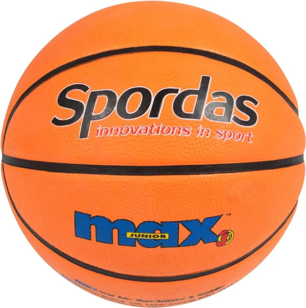 Ballon Spordas Basketball Max Orange Taille 5 pour Entraînement Junior