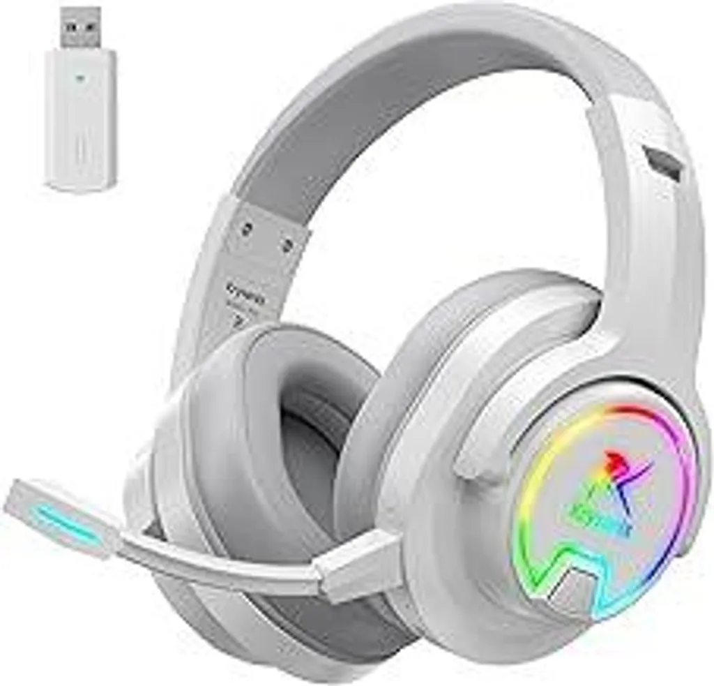 Cuffie Gaming Wireless PG3 2.4GHz: 48H Batteria per PS5 e PC Bianco