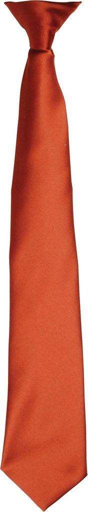 Premier Herren Satin-Krawatte zum Anklipsen RW4407 (Einheitsgröße) (Kastanie)