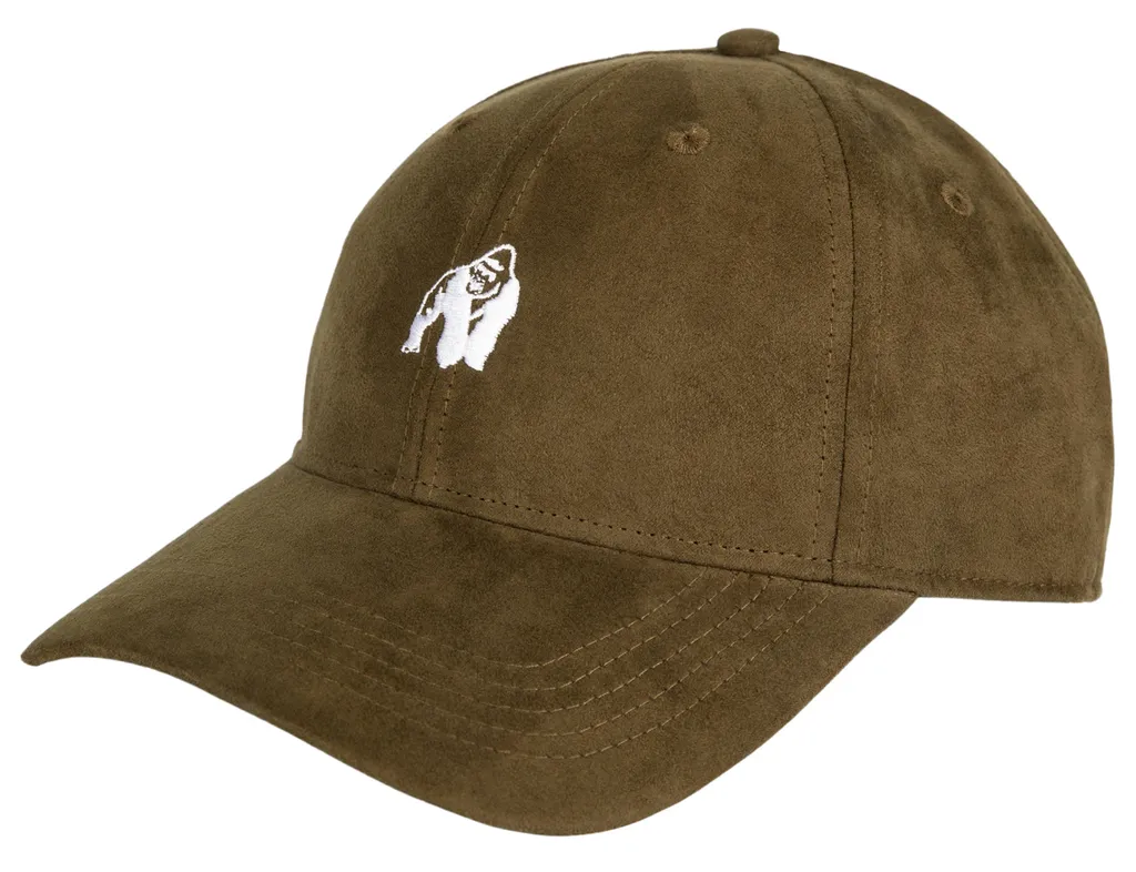 Casquette de Fitness en Daim Cody Gorilla Wear Réglable Vert Militaire