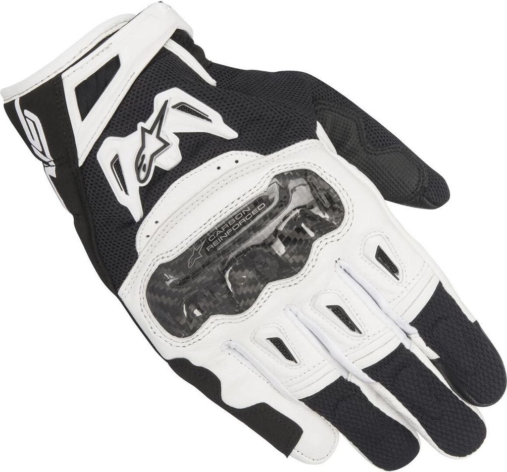 Alpinestars SMX-2 Air Carbon V2 Motorrad Handschuhe, schwarz/weiß, 3XL