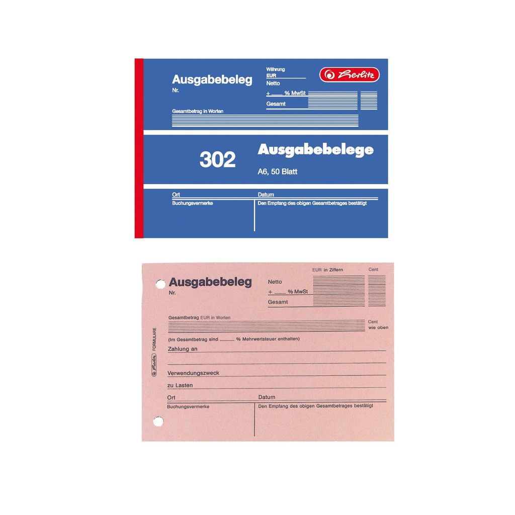 Reçu de sortie A6 302 50 feuilles Image du produit 