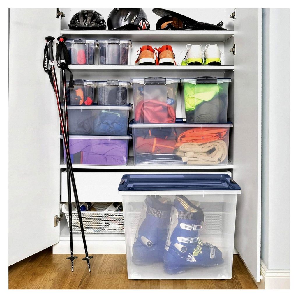 Aufbewahrungsbox 70l mit Deckel, Kunststoff (PP) BPA-frei, 70l (57,0 x 39,5 x 43,5 cm)