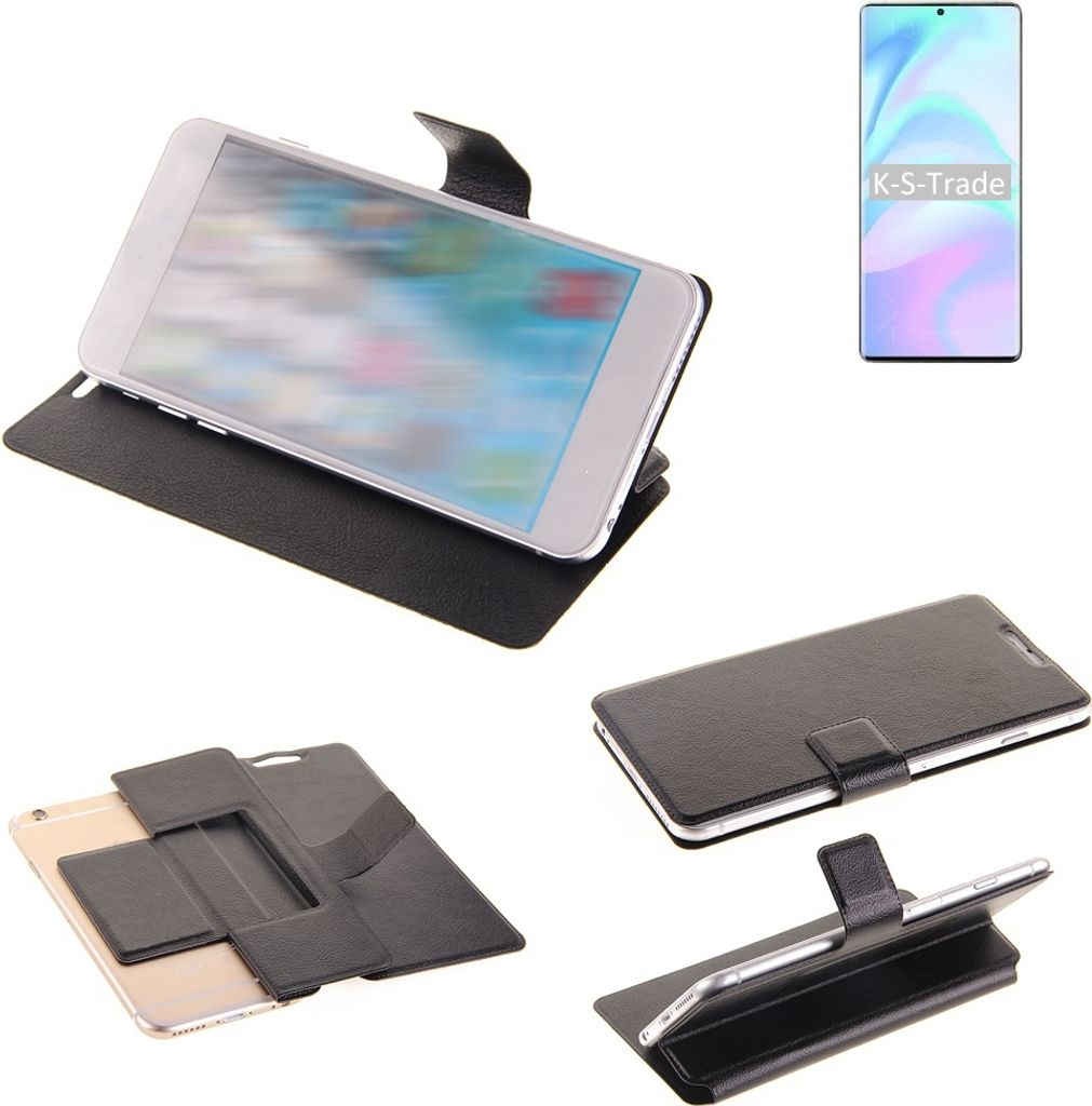 K-S-Trade Schutzhülle kompatibel mit ZTE Axon 31 Ultra 5G Schutzhülle Flip Cover Klapphülle Wallet Case Slim Handyhülle bookstyle schwarz
