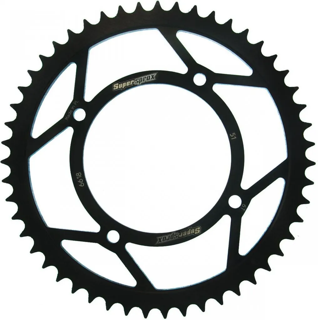Corona Supersprox Acciaio 51 Denti RFE-6618:51-BLK Passo 420
