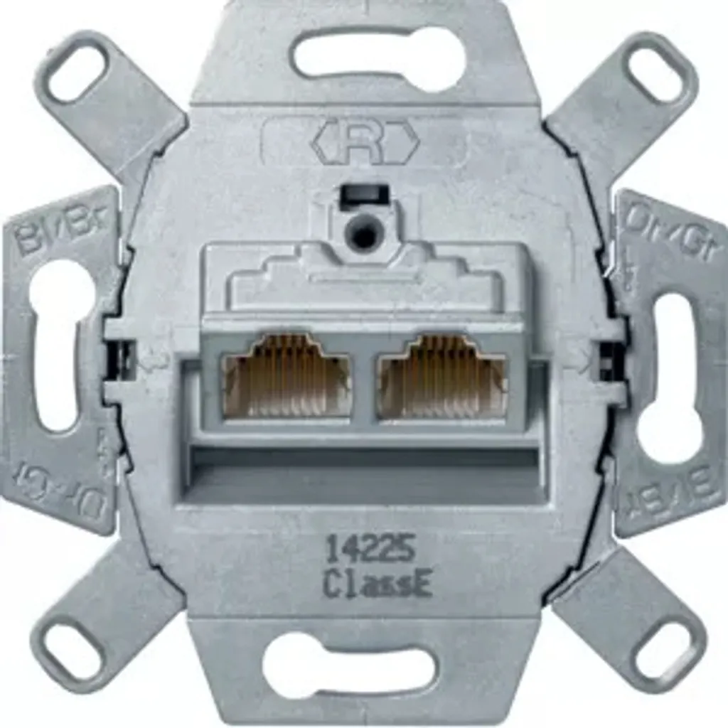 Berker 455501 Prise UAE 8/8 pôles blindée Cat.6 Classe E pour fiche RJ45