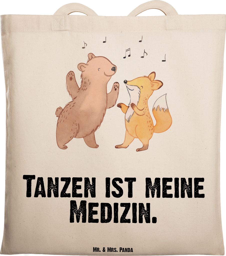 Mr. & Mrs. Panda Stoffbeutel Hase Tanzen - Transparent - Geschenk, totebag, Tote Bag, Tanzschule, Tanzkurs, Tasche, Einkaufstasche, gehen, Laptopta...