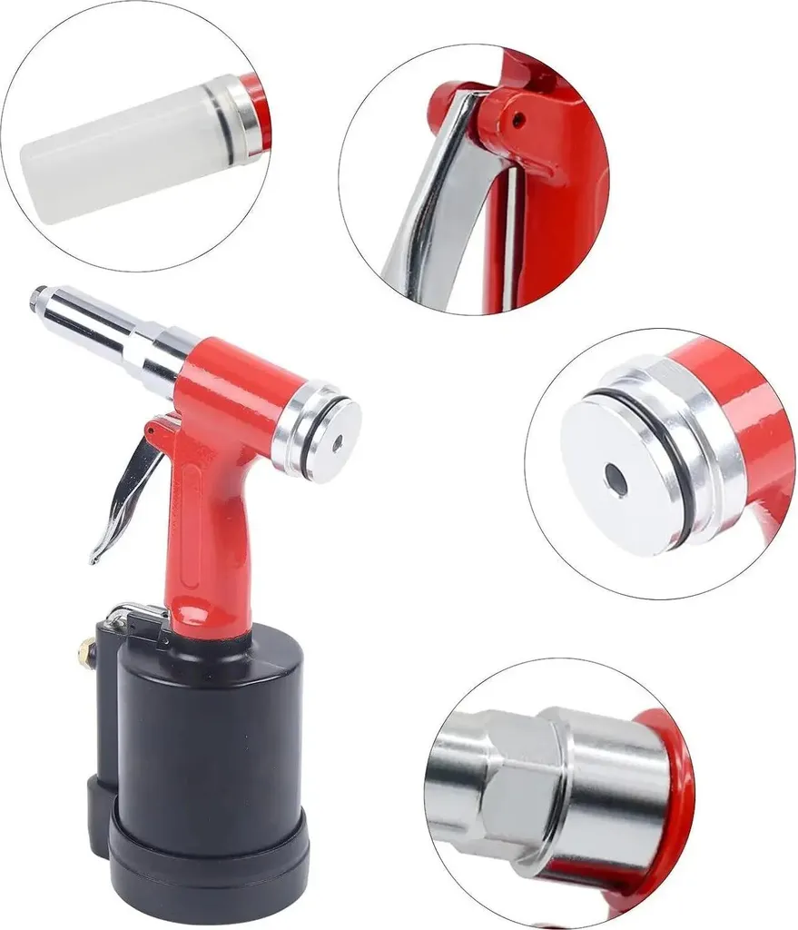 Riveteuse à air comprimé professionnelle pour rivets de 3,2-6,4 mm