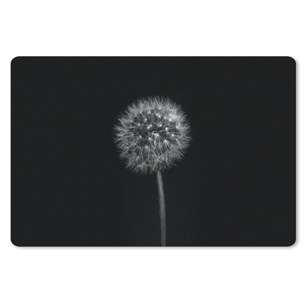 MuchoWow Mauspad Mousepad Löwenzahn - Schwarz - Floral - Botanisch 27x18 cm - Mousepads - Maus Mat - Pad - Mausunterlage - Büroartikel - Desk M...