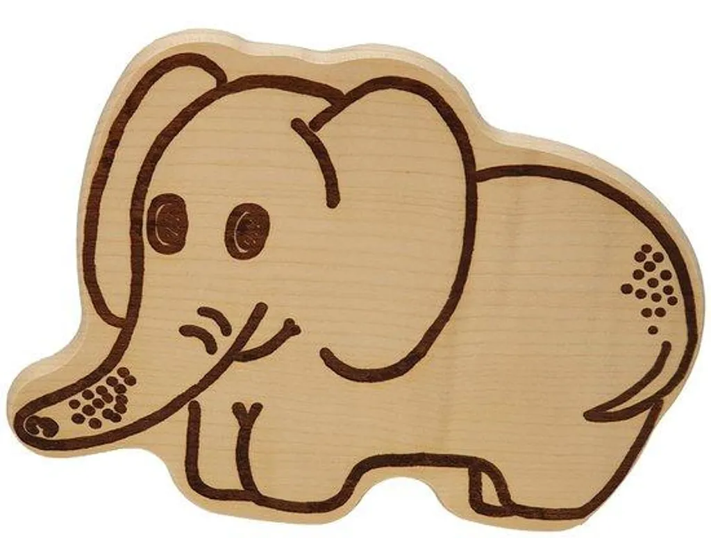 Chaise haute bois éléphant pour coin lecture enfant, assise 29x23 cm