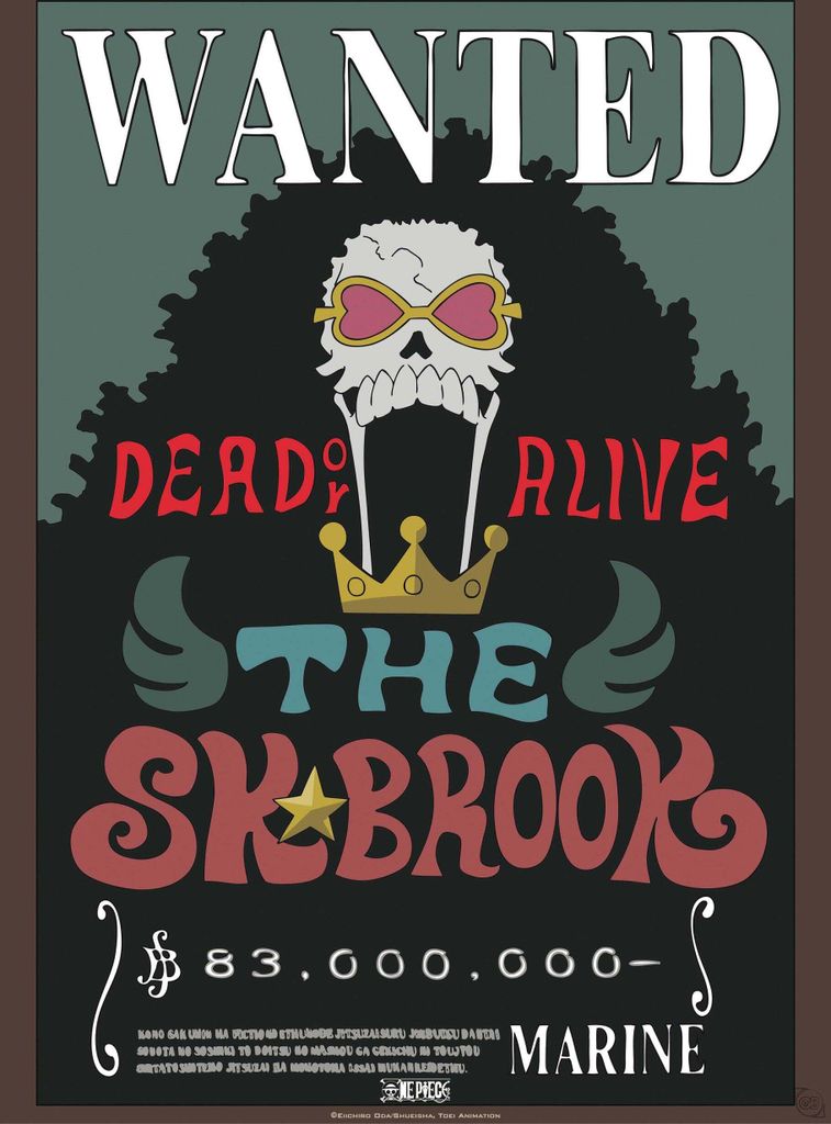 One Piece Poster-Set: Chibi Posters - Wanted Brook (52 x 38 Produktbild 