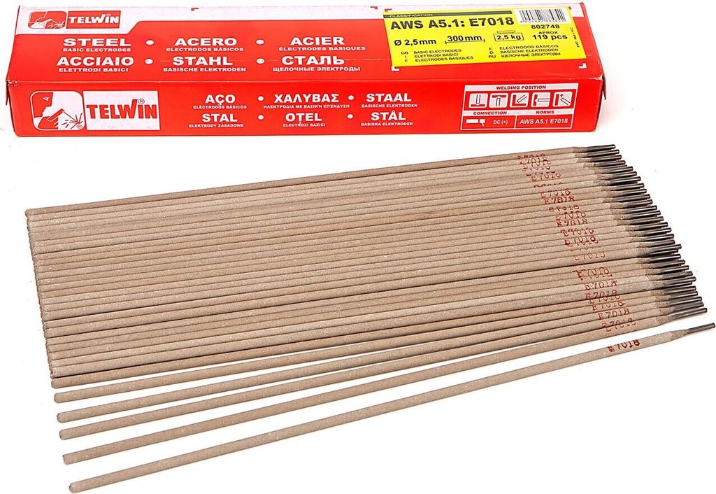 Telwin Basic Schweißelektroden E 7018 Ø 3,2 x 350 mm 110 Stück