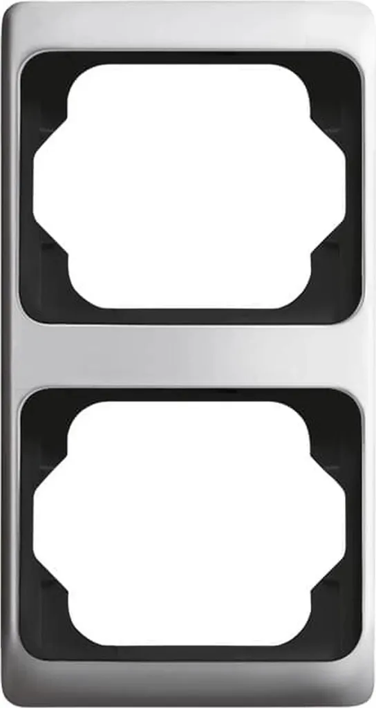 Cadre 2 postes Busch-Jaeger 1732 KA-266 SR futur linear argent