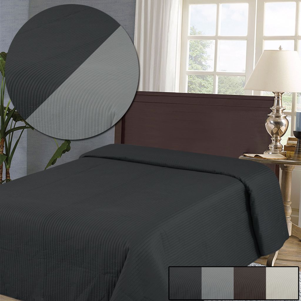 TAGESDECKE 200x220 cm Bettüberwurf Decke Bett Überwurf Zweiseitig