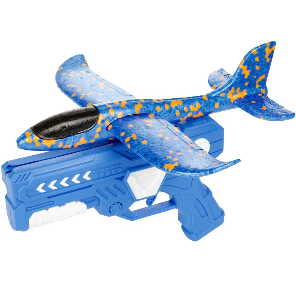 Avion en mousse avec pistolet catapulte pour enfant de 6 à 12 ans