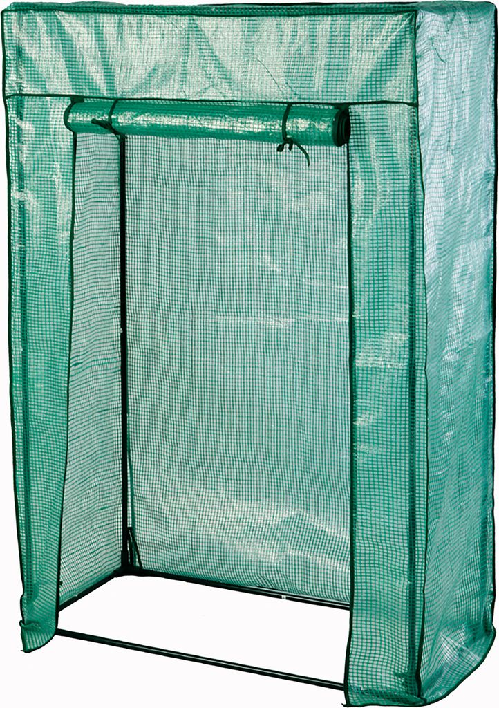 Tomaten Gewächshaus mit Metallrahmen + PE Folie - grün - 100x50x150cm