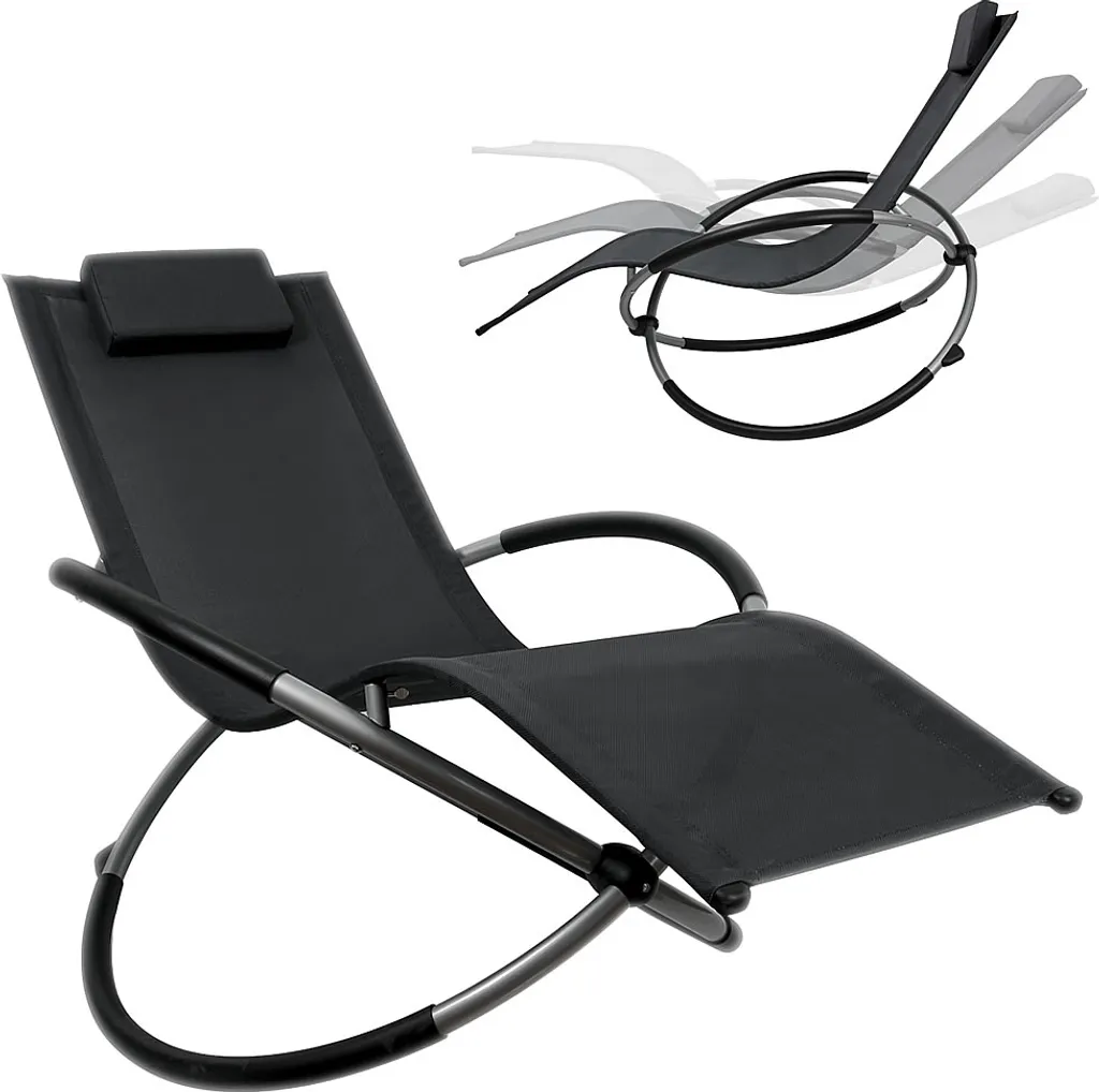 Chaise Longue de Balcon Pliable - Transat de Plage Confort Anthracite