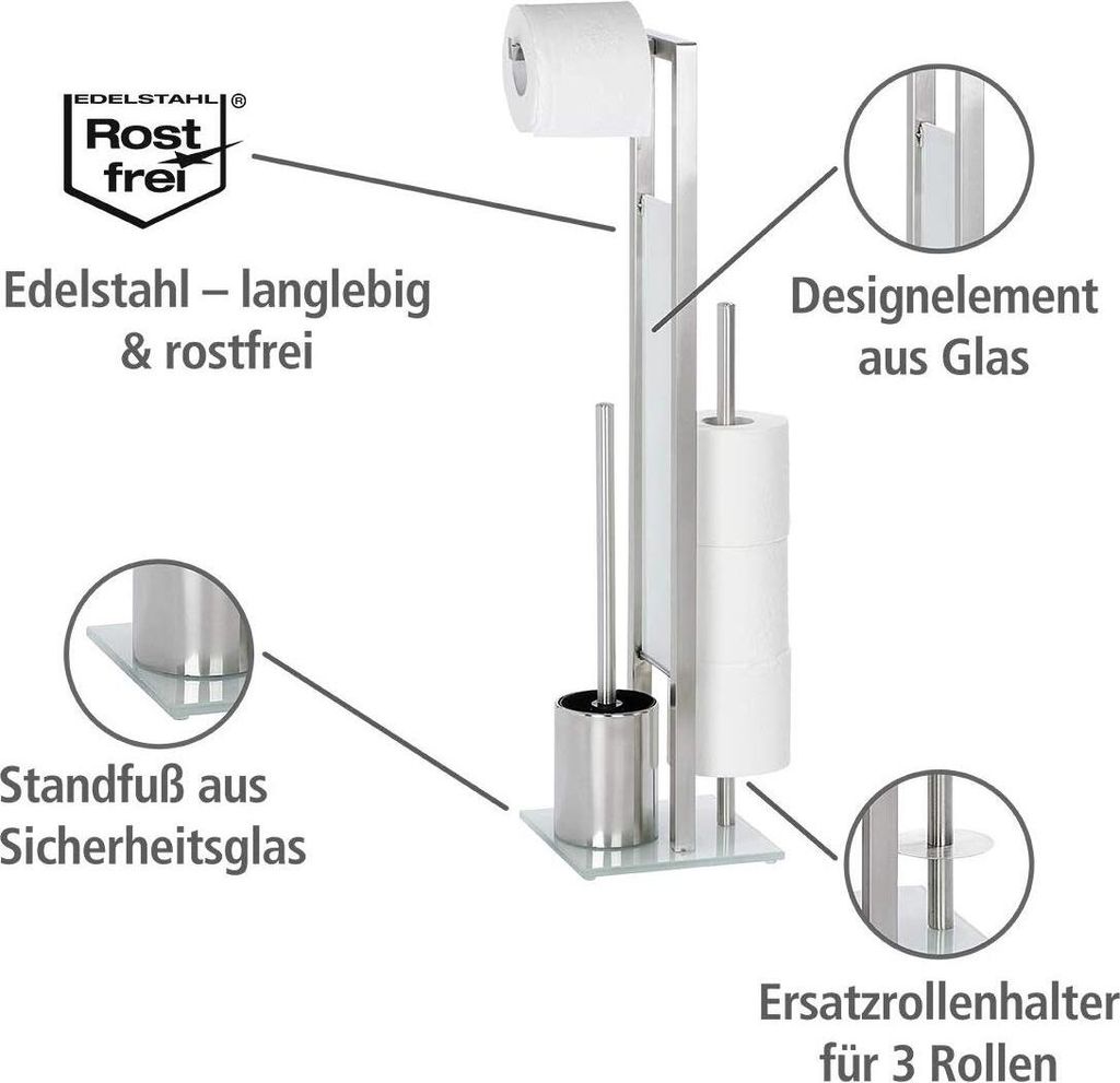 uchwyt na papier toaletowy i szczotka Rivalta70 cm stal Zdjęcie produktu 19