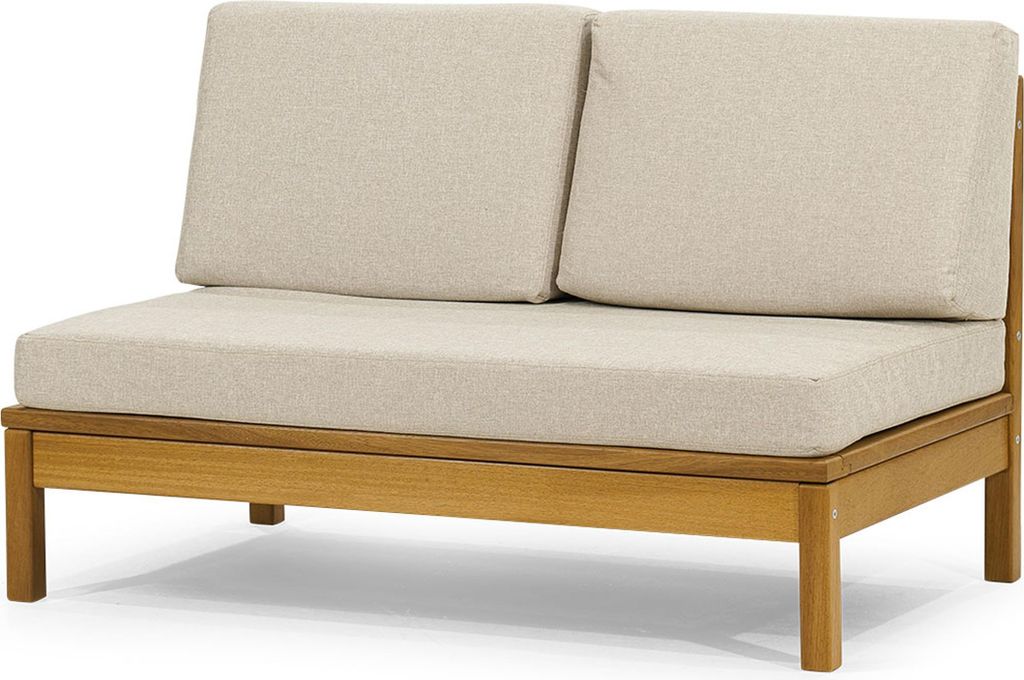 Hellbeiger Edler Zweisitzer Robuste Gartenmöbel Holz Sitzbank