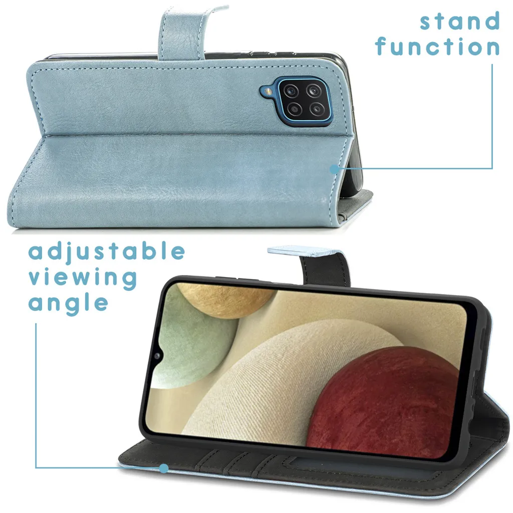 imoshion Libreria Luxe per Samsung Galaxy A12 - Azzurro - 4