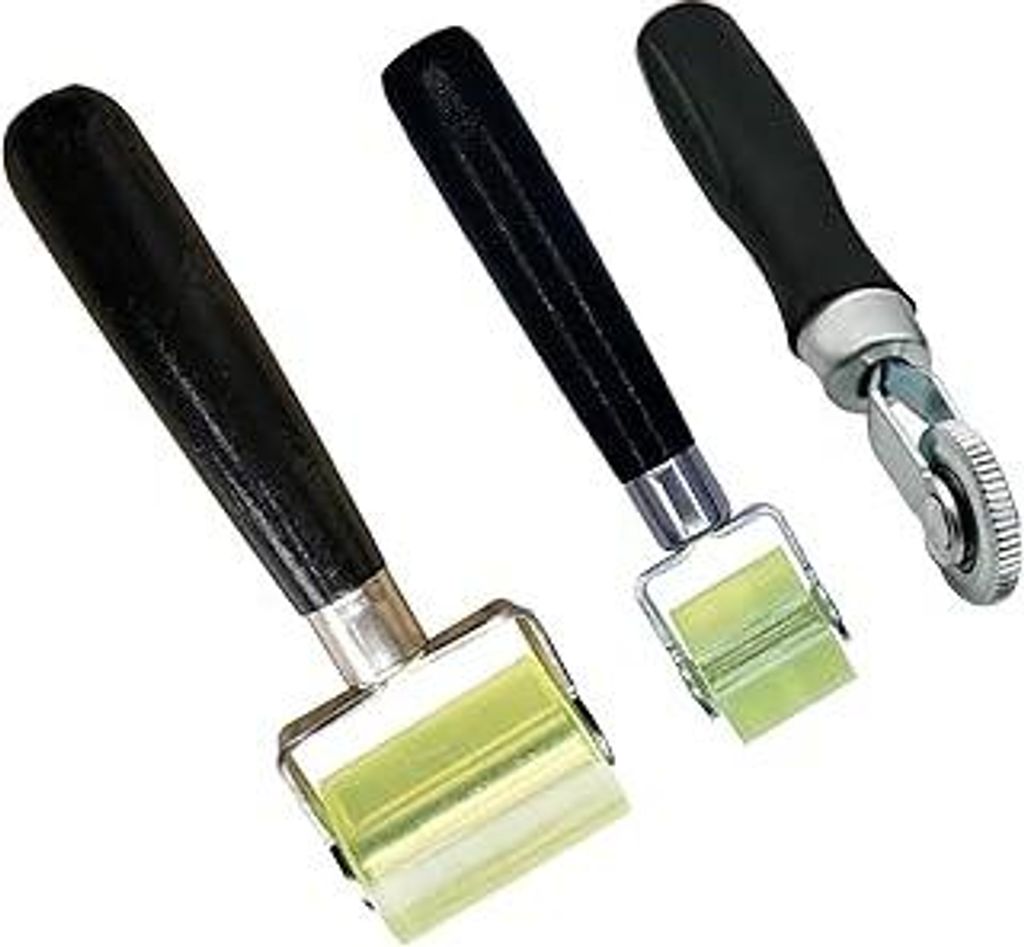 GIONAR 3 Teiliges Professionelles Andrückroller Set, Silikon Rolle, Andrückwalze, Sound Deadening Roller, für alubutyl Kantenumleimer und zum Ve...