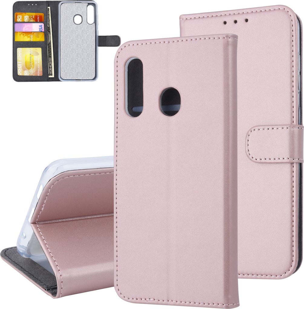 Samsung Galaxy M40 Card holder Rose Gold Book type case for Galaxy M40 Magnetic closure
