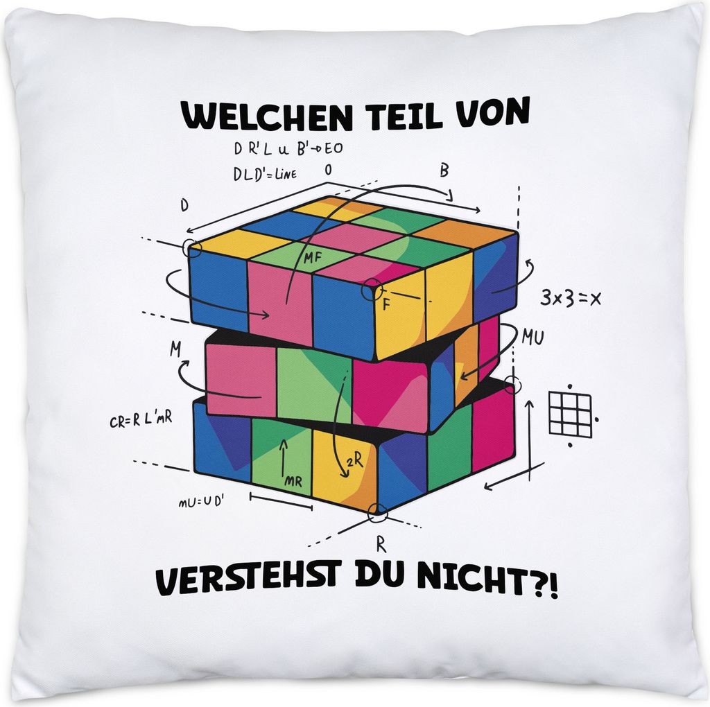 Welchen Teil Von Verstehst Du Nicht Kissen Logik Mathematik Spiel Gedächtnis Zauberwürfel Verstand Intellekt