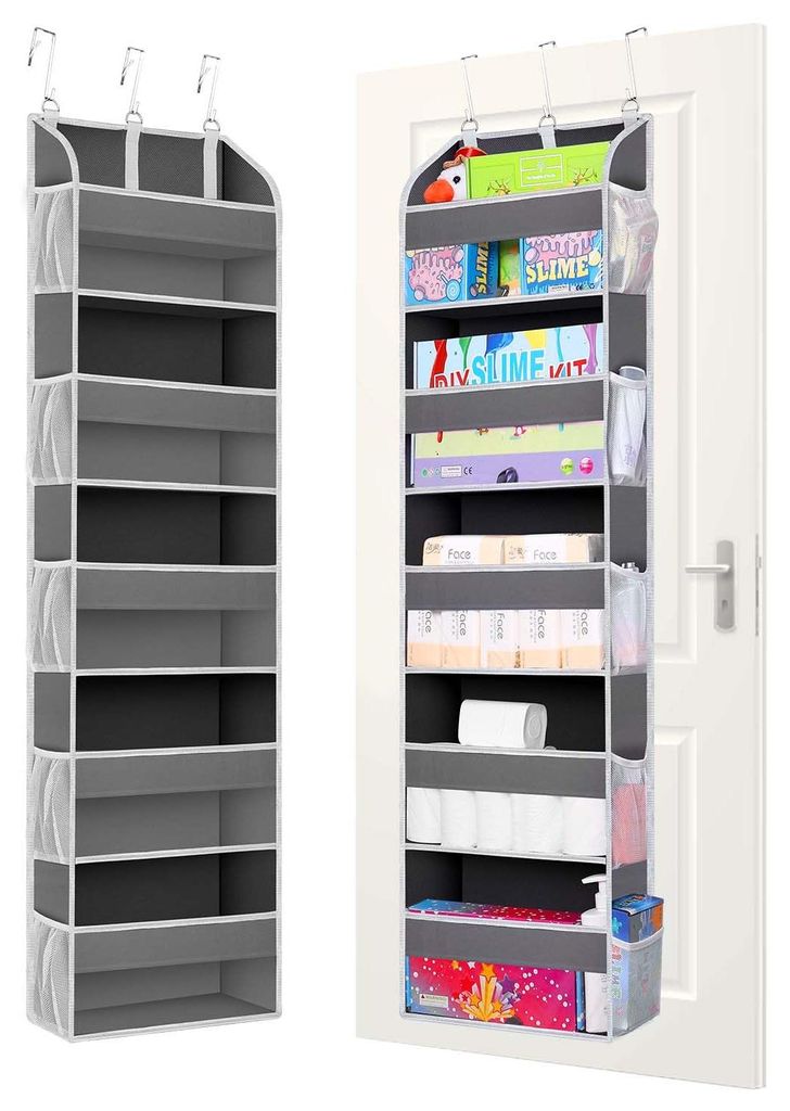 Hängender Türorganizer, Badezimmerorganizer mit 5 transparenten Fächern, Türhänger, Hängeaufbewahrung für Kinderzimmer, Kleiderschrank mit 3...