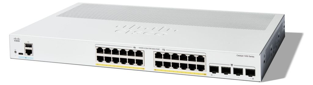 Cisco Catalyst 1200-24P-4G - Switch - L3 - Smart - 24 x Produktbild 
