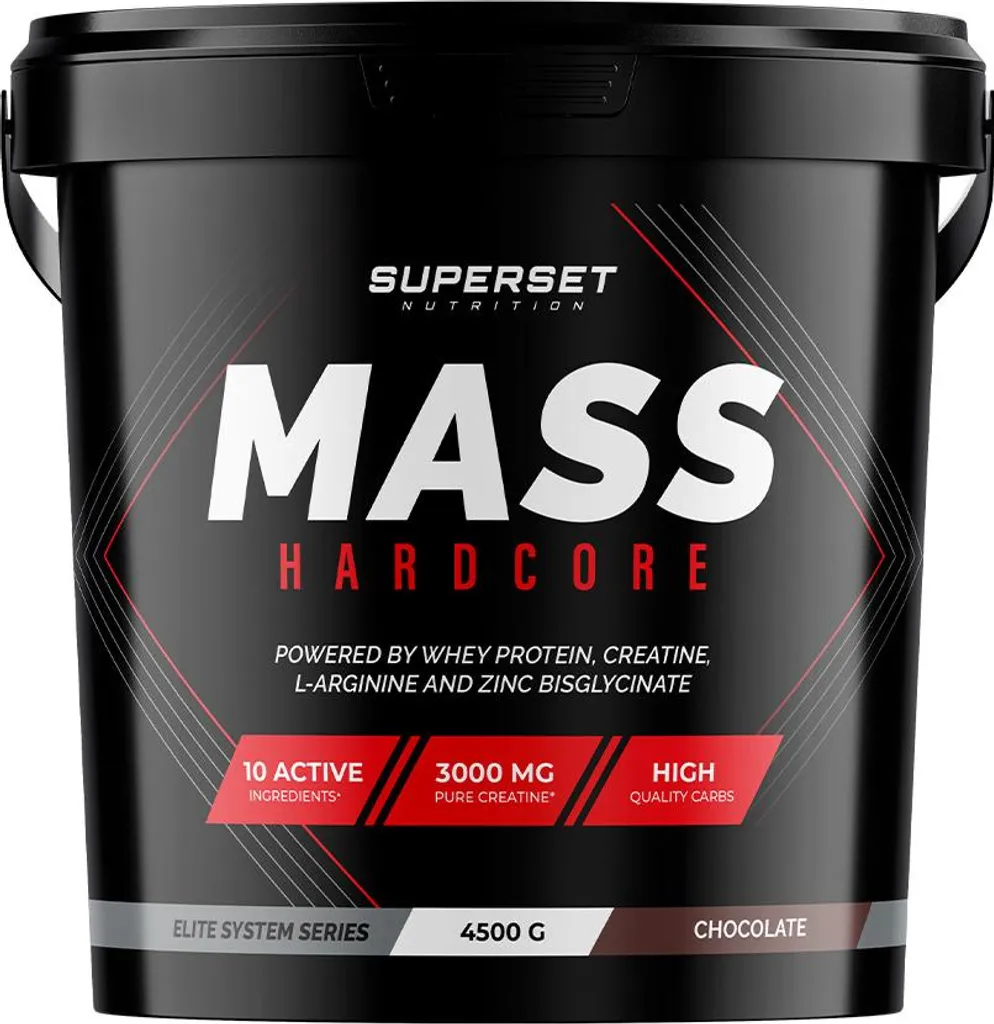 Mass Hardcore Superset Nutrition 4,5kg Gainer Riche en Protéines
