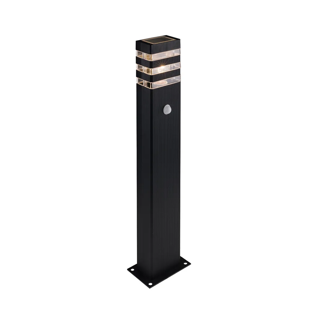 Borne lumineuse extérieure LED noire Nowodvorski RIO en alu design