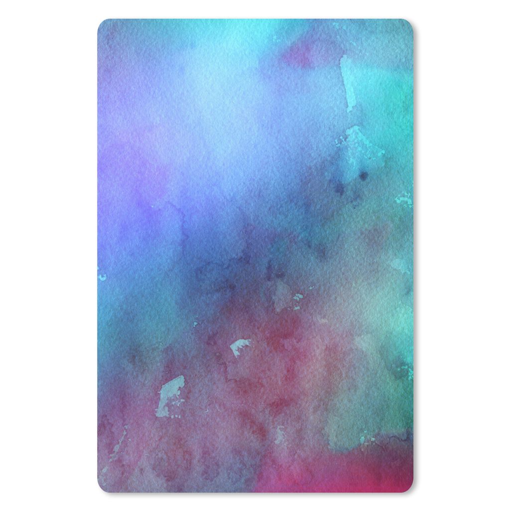 MuchoWow Mauspad Mousepad Aquarell - Blau - Rot - Grün 40x60 cm - Mousepads - Maus Mat - Pad - Mausunterlage - Schreibtisch Accesoire