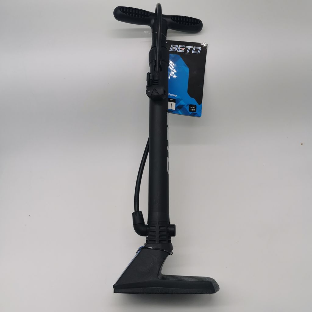 BETO Standpumpe CMP-088N1 Luftpumpe Fahrrad AV | SV | DV alle Ventile Autoventil Presta Blitzventil Universal