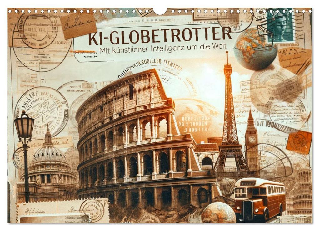 KI-Globetrotter: Mit künstlicher Intelligenz um die Welt (Wandkalender 2027 DIN A3 quer), CALVENDO Monatskalender