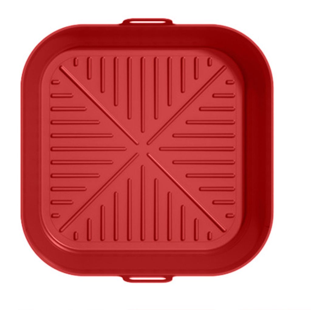 Silikon-Airfryer-Einlage, rund, quadratisch, faltbar, für Backkörbe, lebensmittelecht, antihaftbeschichtet, hitzebeständig, Zubehör für Airfryer