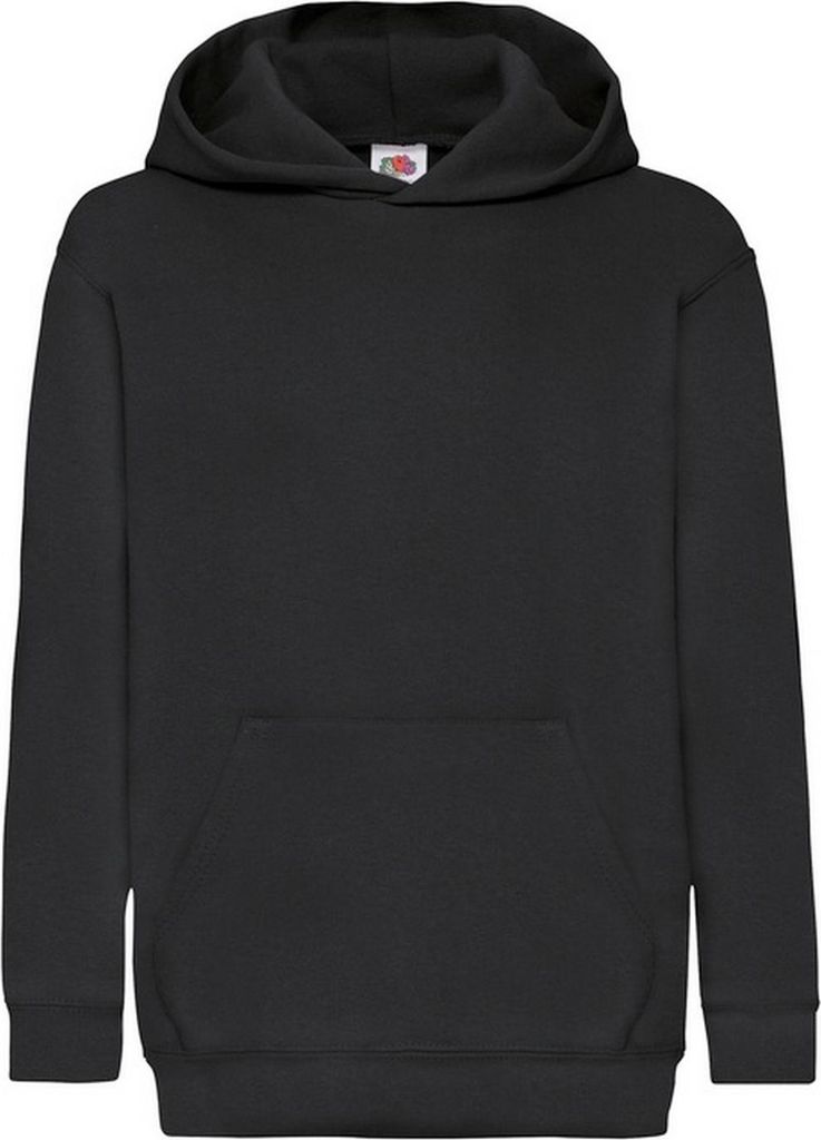 Fruit of the Loom - "Classic" Kapuzenpullover für Kinder FK3255 (152-158) (Schwarz)